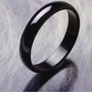 Mens Black Ring Wedding Band